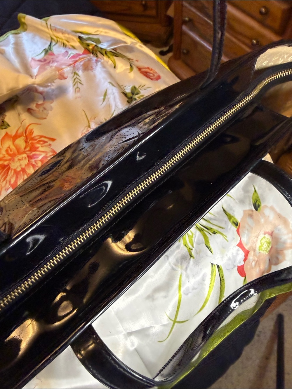 Kate Spade New York Perforated Patent Leather Tote Bag – Black - Picture 10 of 16